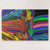 Abstracte kleurrijke strijders / fijngemaakt en ge legpuzzel (Horizontaal)