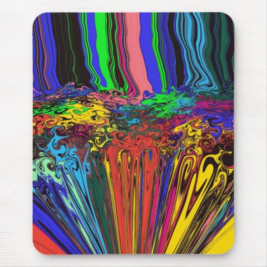 Abstracte kleurrijke strijders / fijngemaakt en ge muismat (Voorkant)