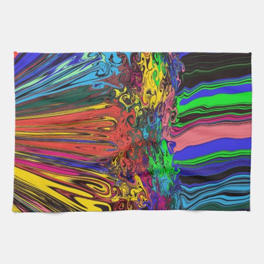 Abstracte kleurrijke strijders / fijngemaakt en ge theedoek (Horizontaal)