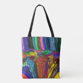 Abstracte kleurrijke strijders / fijngemaakt en ge tote bag (Achterkant)