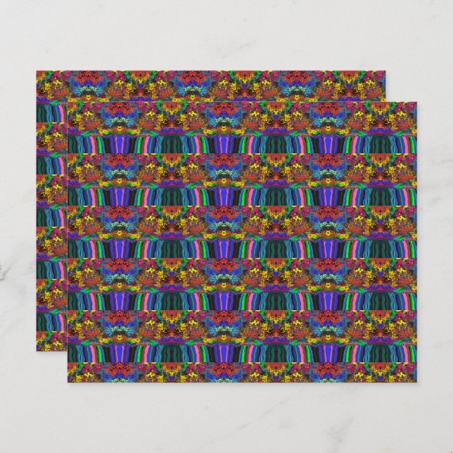 Abstracte kleurrijke strijders / fijngemaakt / hal (Voorkant / Achterkant)