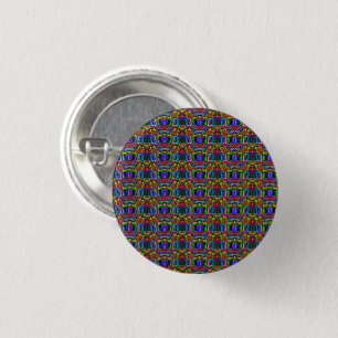 Abstracte kleurrijke strijders / fijngemaakt / hal ronde button 3,2 cm