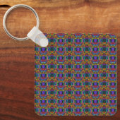 Abstracte kleurrijke strijders / fijngemaakt / hal sleutelhanger (Voorkant)
