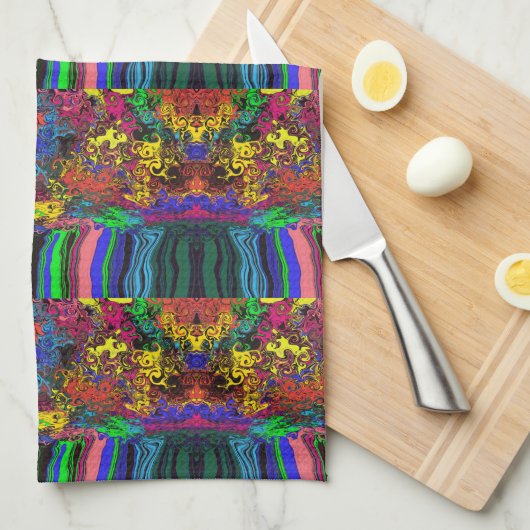 Abstracte kleurrijke strijders / fijngemaakt / hal theedoek (Quarter Fold)