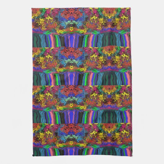 Abstracte kleurrijke strijders / fijngemaakt / hal theedoek (Verticaal)