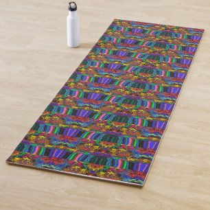 Abstracte kleurrijke strijders / fijngemaakt / hal yogamat