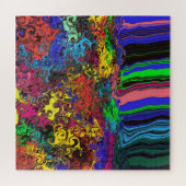 Abstracte kleurrijke strijders / fijngemaakt / legpuzzel (Horizontaal)