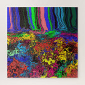 Abstracte kleurrijke strijders / fijngemaakt / legpuzzel (Verticaal)