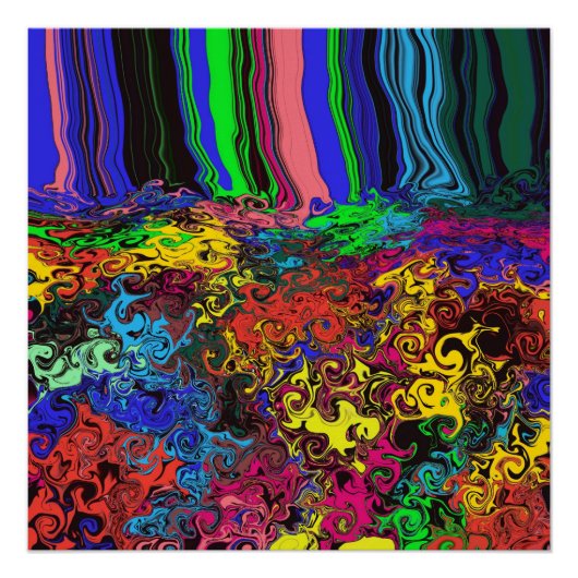 Abstracte kleurrijke strijders / fijngemaakt / perfect poster (Voorkant)