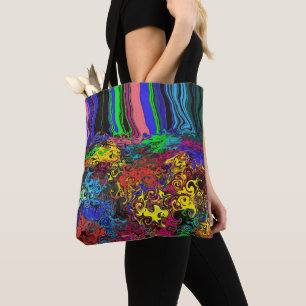 Abstracte kleurrijke strijders / fijngemaakt / tote bag