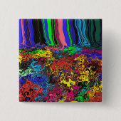Abstracte kleurrijke strijders / fijngemaakt / vierkante button 5,1 cm (Voorkant)