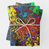 Abstracte kleurrijke strijders / filters / inpakpapier vel (In situ)