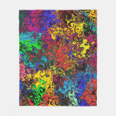Abstracte kleurrijke strijders / fleece deken (Voorkant)