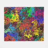 Abstracte kleurrijke strijders / fleece deken (Voorkant (Horizontaal))