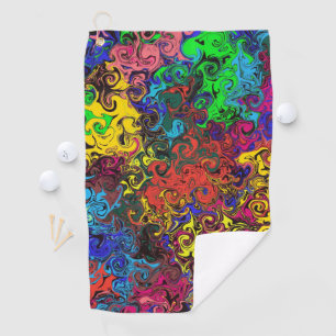 Abstracte kleurrijke strijders / golfhanddoek