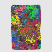 Abstracte kleurrijke strijders / golfhanddoek (Voorkant)