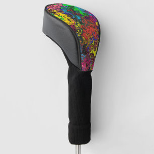 Abstracte kleurrijke strijders / golfheadcover