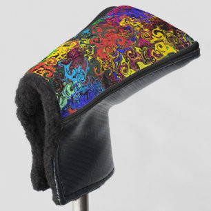 Abstracte kleurrijke strijders / golfheadcover