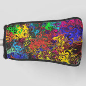 Abstracte kleurrijke strijders / golfheadcover (Voorkant)