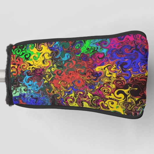 Abstracte kleurrijke strijders / golfheadcover (Voorkant)