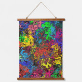 Abstracte kleurrijke strijders / hangend wandkleed (Voorkant)