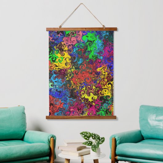 Abstracte kleurrijke strijders / hangend wandkleed (Woonkamer)
