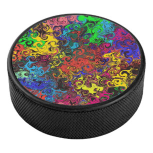 Abstracte kleurrijke strijders / hockey puck