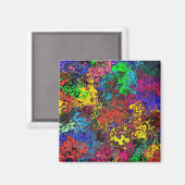 Abstracte kleurrijke strijders / Kantoor Magneet (Voorkant / Achterkant)