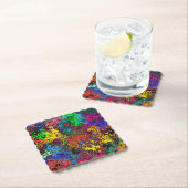 Abstracte kleurrijke strijders / kartonnen onderzetters (Insitu)