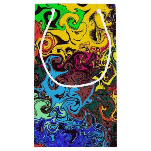 Abstracte kleurrijke strijders / klein cadeauzakje (Achterkant)