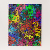 Abstracte kleurrijke strijders / legpuzzel (Verticaal)