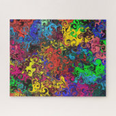 Abstracte kleurrijke strijders / legpuzzel (Horizontaal)