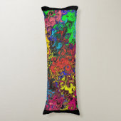 Abstracte kleurrijke strijders / lichaamskussen (Voorkant Verticaal)