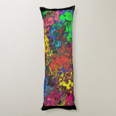 Abstracte kleurrijke strijders / lichaamskussen (Achterkant (Verticaal))