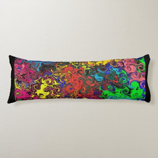 Abstracte kleurrijke strijders / lichaamskussen (Voorkant)