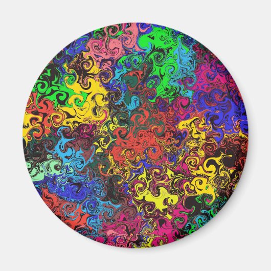 Abstracte kleurrijke strijders / magneet (Voorkant)