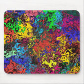 Abstracte kleurrijke strijders / muismat (Voorkant)