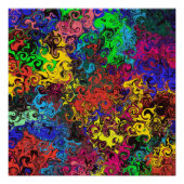 Abstracte kleurrijke strijders / perfect poster (Voorkant)