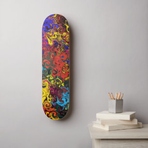 Abstracte kleurrijke strijders / persoonlijk skateboard