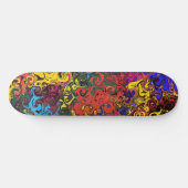 Abstracte kleurrijke strijders / persoonlijk skateboard (Horizontaal)