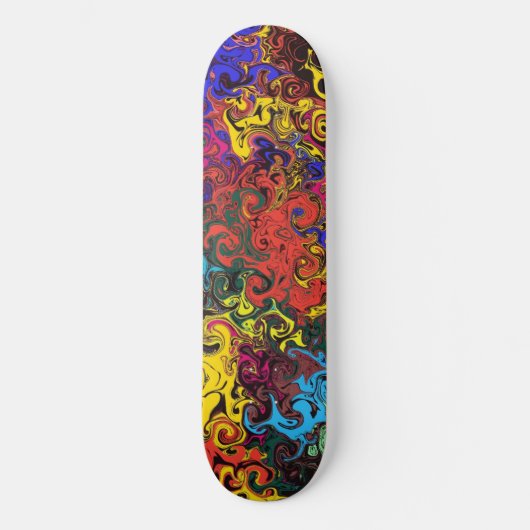 Abstracte kleurrijke strijders / persoonlijk skateboard (Voorkant)
