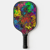 Abstracte kleurrijke strijders / pickleball paddle (Voorkant)