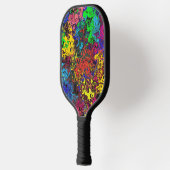 Abstracte kleurrijke strijders / pickleball paddle (Links)
