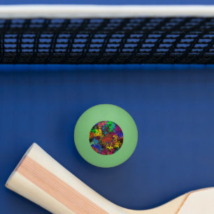 Abstracte kleurrijke strijders / pingpongbal