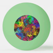 Abstracte kleurrijke strijders / pingpongbal (Achterkant)