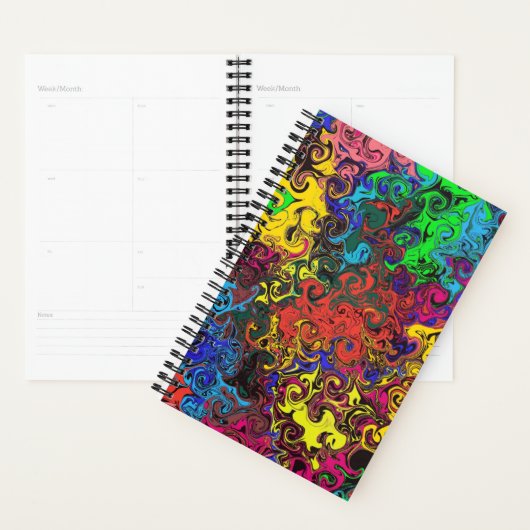 Abstracte kleurrijke strijders / planner (Display)