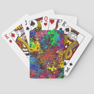 Abstracte kleurrijke strijders / pokerkaarten