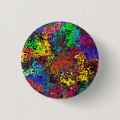Abstracte kleurrijke strijders / ronde button 3,2 cm (Voorkant)