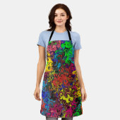 Abstracte kleurrijke strijders / schort (Gedragen)