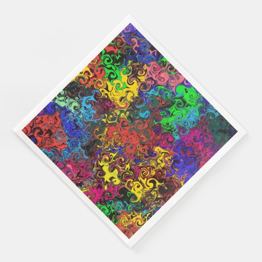 Abstracte kleurrijke strijders / servet (Hoek)